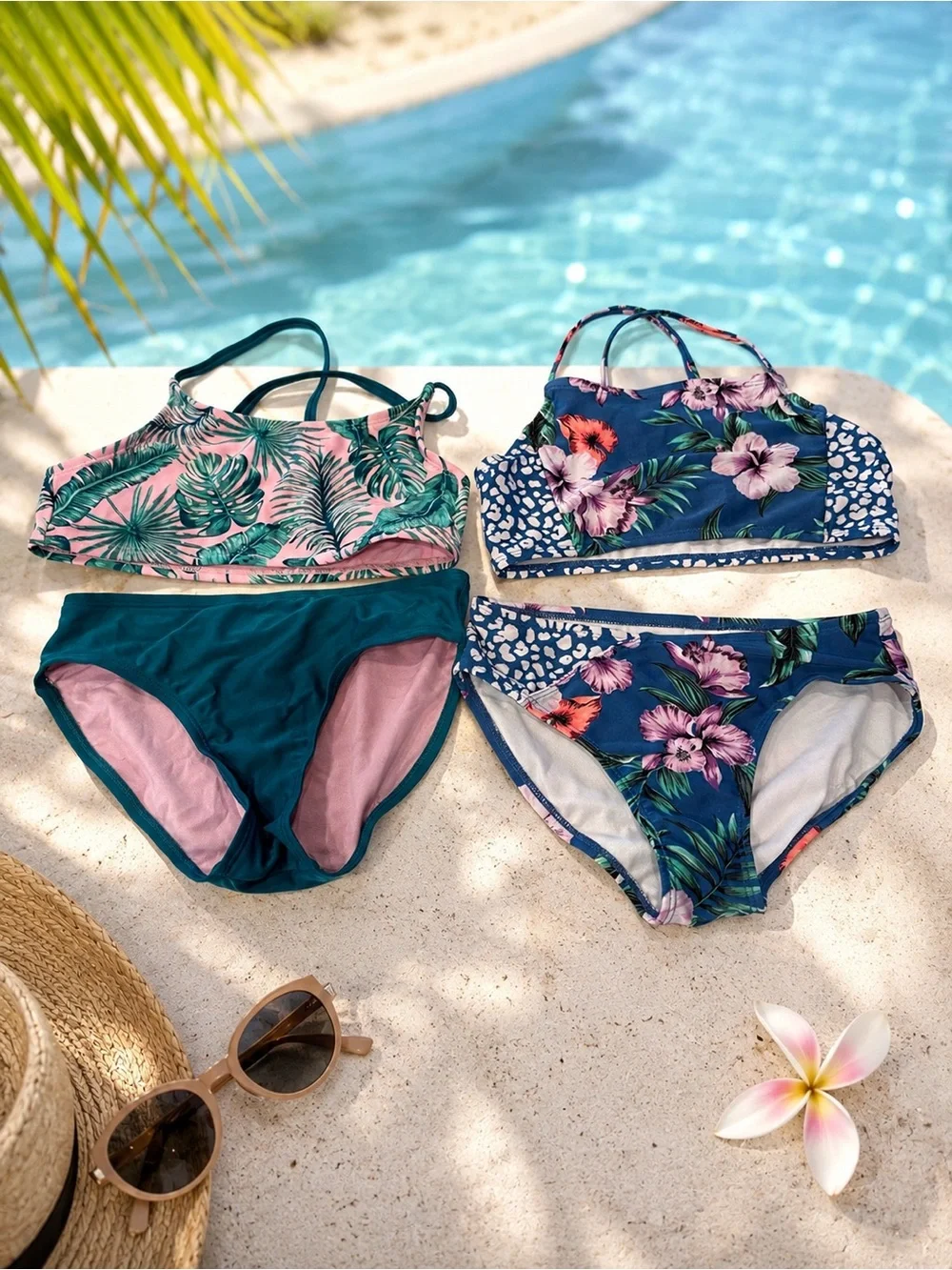 Art Class Girls Swimsuit Bundle – Size M (7/8 & 8) – 2 Two-Piece Swimsuits